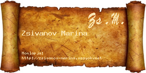 Zsivanov Marina névjegykártya